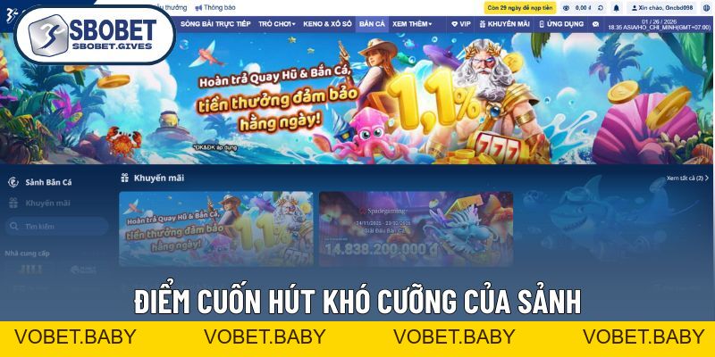 Bắn Cá SBOBET - Thế Giới Đại Dương 3D Sống Động Như Thật - VOBET