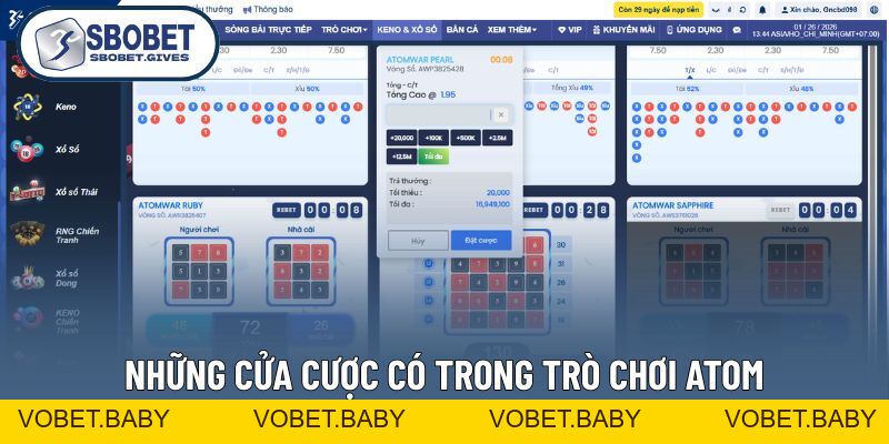 Quay Số ATOM - Hướng Dẫn Chơi Dễ Thắng Nhất Cho Tân Thủ - VOBET