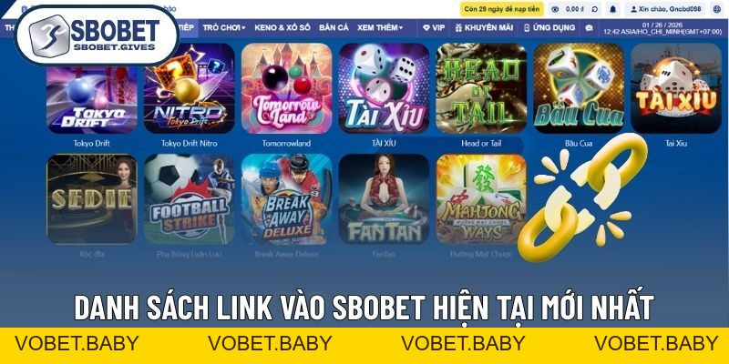Link Vào SBOBET Hiện Tại An Toàn, Tốc Độ Cao Mới Nhất 2026 - VOBET