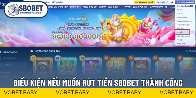 Rút Tiền SBOBET – Thành Công 100%, Số Dư  Về Túi Siêu Nhanh - VOBET