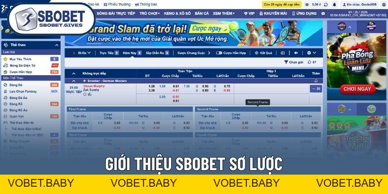 Giới Thiệu SBOBET – Nhà Cái Cá Cược Thể Thao Hàng Đầu Châu Á 2026 - VOBET