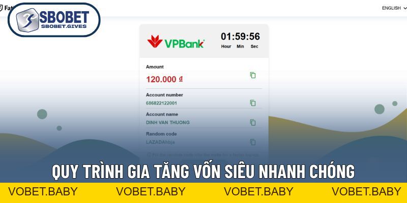 Nạp Tiền SBOBET - Số Dư Cập Nhật Cực Nhanh Chỉ Vài Giây - VOBET