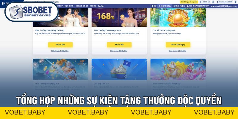 Khuyến Mãi SBOBET - Tổng Hợp Những Cơ Hội Vàng Nhận Thưởng - VOBET