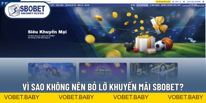 Khuyến Mãi SBOBET - Tổng Hợp Những Cơ Hội Vàng Nhận Thưởng - VOBET